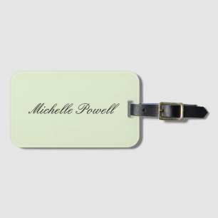 Étiquette À Bagage Couleur Pastel Clair Moderne Script Tendance