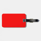 Étiquette À Bagage Couleur Rouge Uni Attrayant (Dos horizontal)