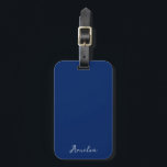 Étiquette À Bagage Couleur solide bleue royale<br><div class="desc">Royal Blue Solid Color Modern Color.</div>