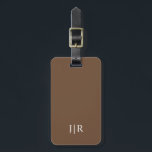 Étiquette À Bagage Couleur solide Brown café<br><div class="desc">Café Brown couleur solide. Couleur moderne.</div>