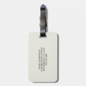 Étiquette À Bagage Couleur solide de la colombe blanche (Dos Vertical)