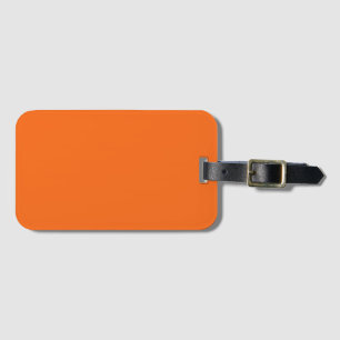 Étiquette À Bagage Couleur solide de tigre orange