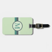 Étiquette À Bagage Couleur Turquoise bleu doux personnalisé (Devant horizontal)