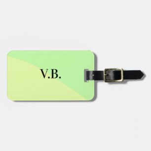 Étiquette À Bagage Couleur unie simple ajoutez nom texte monogramme j