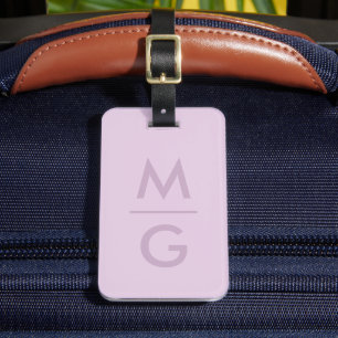 Étiquette À Bagage Couleur Violet Lavande Pastel Lumière Douce Solide