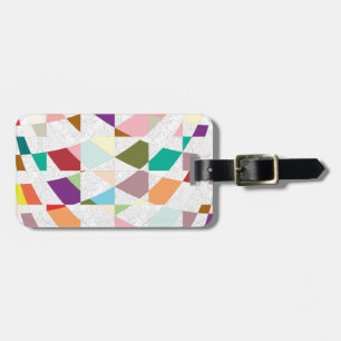 Étiquette À Bagage Couleurs Abstraites Damask