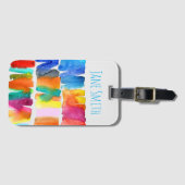Étiquette À Bagage Couleurs abstraites modernes couleur anti-émeute c (Devant Horizontal)