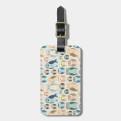 Étiquette À Bagage Couleurs complémentaires de modèle élégant de (Devant Vertical)