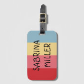 Étiquette À Bagage Couleurs de bonbons Verticales (Devant Vertical)