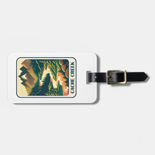 Étiquette À Bagage Couleurs de Cache Creek California (Devant horizontal)