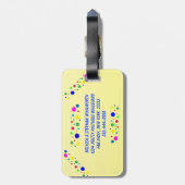 Étiquette À Bagage Couleurs de fête (Dos Vertical)