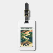 Étiquette À Bagage Couleurs de la rivière Clackamas (Devant Vertical)