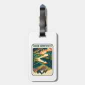 Étiquette À Bagage Couleurs de la rivière Clackamas (Dos Vertical)