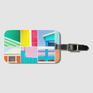 ÉTIQUETTE À BAGAGE COULEURS DE PEINTURE CARRIÉENNE VACANCES VIVIDES E