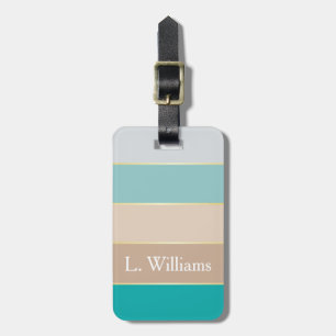 Étiquette À Bagage Couleurs d'été personnalisées Bandes de blocs de c