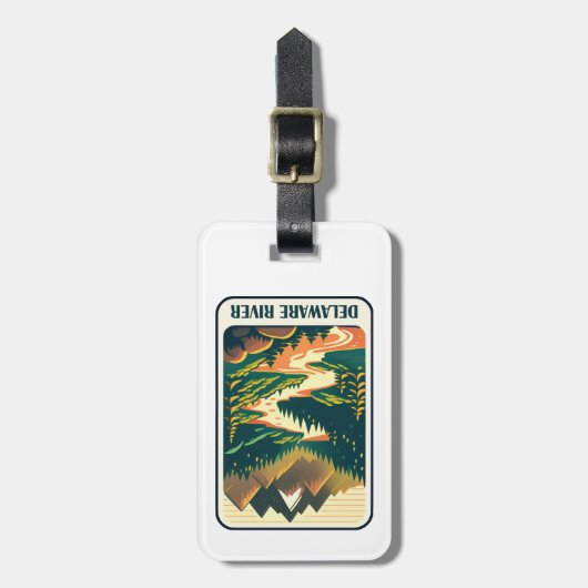 Étiquette À Bagage Couleurs du fleuve Delaware (Devant Vertical)