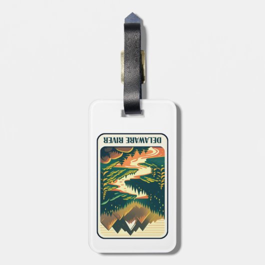 Étiquette À Bagage Couleurs du fleuve Delaware (Dos Vertical)