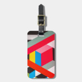 Étiquette À Bagage couleurs géométriques (Devant Vertical)