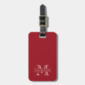 Étiquette À Bagage Couleurs modifiables Nom de bordure classique Mono (Devant Vertical)