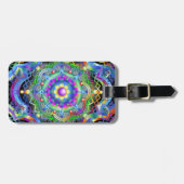 Étiquette À Bagage Couleurs psychédéliques Universe Mandala (Devant horizontal)