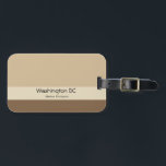 Étiquette À Bagage Couleurs respectueuses de l'environnement pour les<br><div class="desc">Couleur terre minimaliste,  brun naturel pour les personnes respectueuses de l'environnement. Faites un bon voyage !</div>