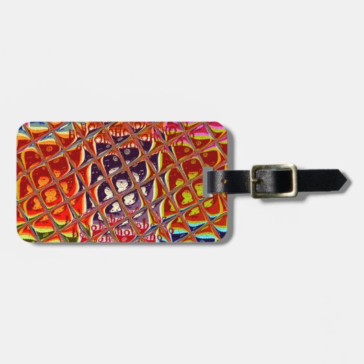 Étiquette À Bagage Couleurs spéciales Noël Père Noël neige HoHoho Pop (Devant horizontal)