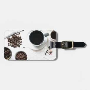 Étiquette À Bagage coup de café à pleine dose