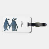 Étiquette À Bagage Couple de pingouin Inséparable Thunder_Cove (Dos horizontal)
