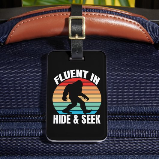 Étiquette À Bagage Courant à cache-cache drôle Bigfoot (Insitu Rectoal 2)