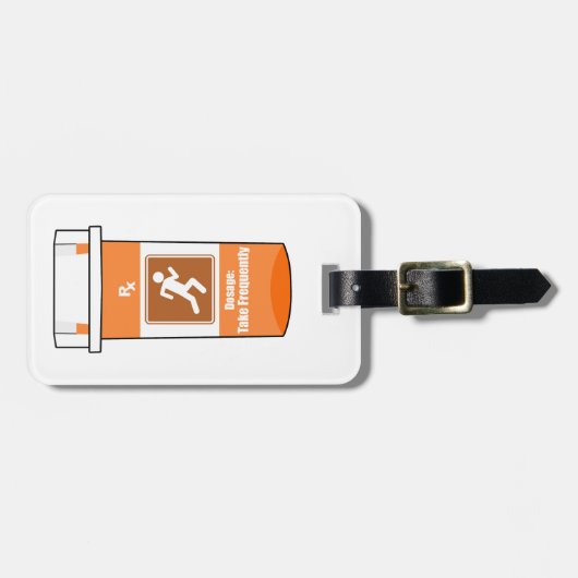 Étiquette À Bagage Courir Est Ma Drogue (Devant horizontal)