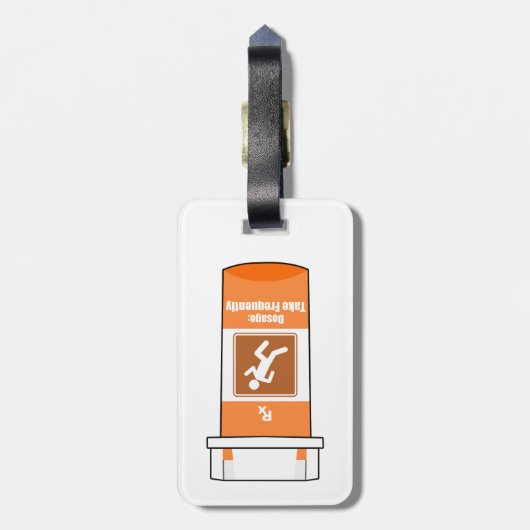 Étiquette À Bagage Courir Est Ma Drogue (Dos Vertical)