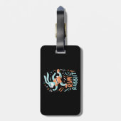 Étiquette À Bagage courir lapin marathon coureur lapin mignon lapin (Dos Vertical)