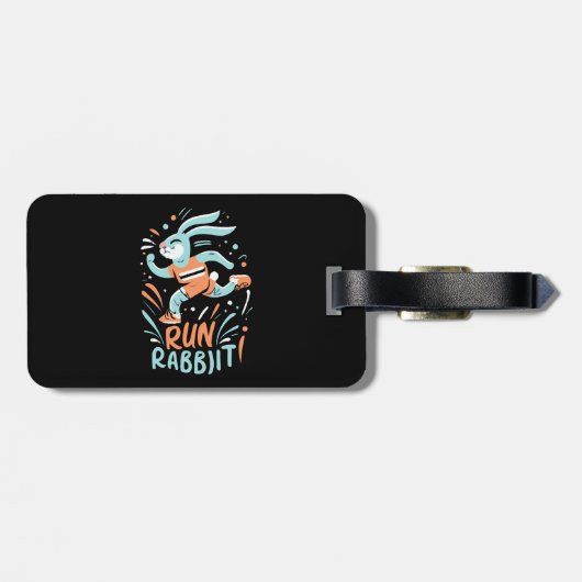 Étiquette À Bagage courir lapin marathon coureur lapin mignon lapin (Dos horizontal)