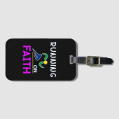 Étiquette À Bagage Courir sur la foi Christian Runner (Devant Horizontal)