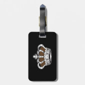 Étiquette À Bagage Couronne - Brown (Dos Vertical)