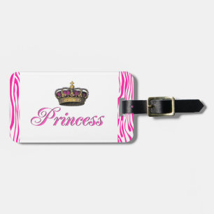 Étiquette À Bagage Couronne de princesse dans les roses indien