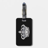 Étiquette À Bagage Couronne - Gris (Dos Vertical)