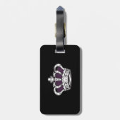 Étiquette À Bagage Couronne - pourpre (Dos Vertical)