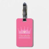 Étiquette À Bagage Couronne rose pour la princesse royale (Dos Vertical)