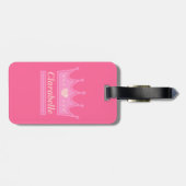 Étiquette À Bagage Couronne rose pour la princesse royale (Dos horizontal)