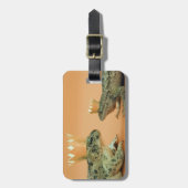 Étiquette À Bagage Couronnes de port de grenouille et de lézard (Devant Vertical)