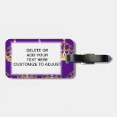 Étiquette À Bagage Couronnes d'or sur le pourpre (Dos horizontal)