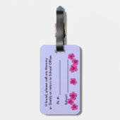 Étiquette À Bagage Courroie de l'étiquette w/Leather de bagage/lapin (Dos Vertical)