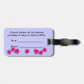 Étiquette À Bagage Courroie de l'étiquette w/Leather de bagage/lapin (Dos horizontal)