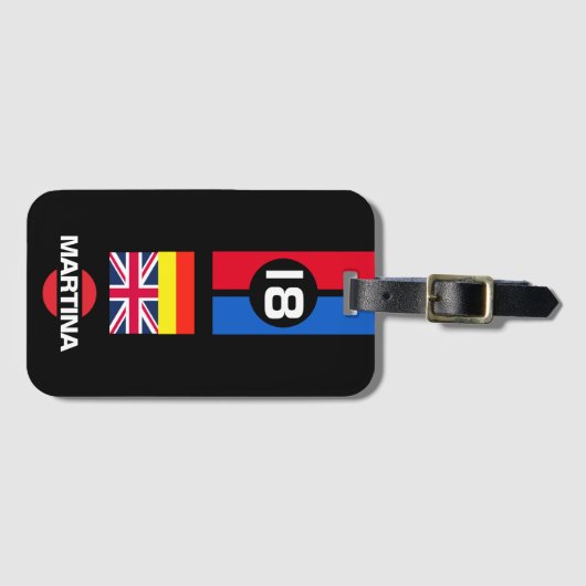 Étiquette À Bagage COURSE À L'Emplacement De La Carte (Devant Horizontal)