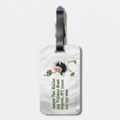 Étiquette À Bagage Course d'autruche dans le marais (Dos Vertical)