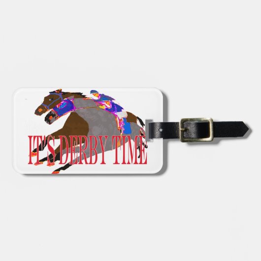 Étiquette À Bagage course de chevaux 2016 de temps de Derby (Devant horizontal)