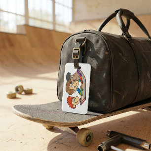 Étiquette À Bagage Course de voitures en bois pour enfants