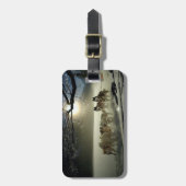 Étiquette À Bagage Course enrouée d'Alaska de traîneau de chien (Devant Vertical)