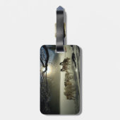 Étiquette À Bagage Course enrouée d'Alaska de traîneau de chien (Dos Vertical)